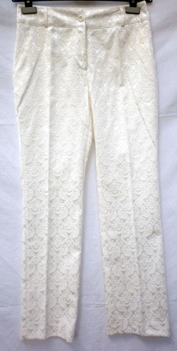 Abendhose weiß blumen - abendhose,