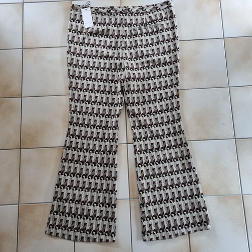 Sallie sahne flared hose - sahne, prato