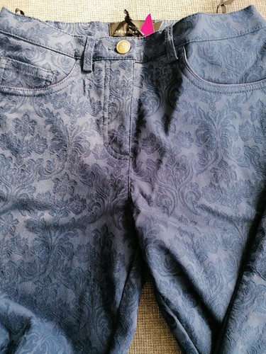 Jacquard hose jeans dunkelblau - hose,
